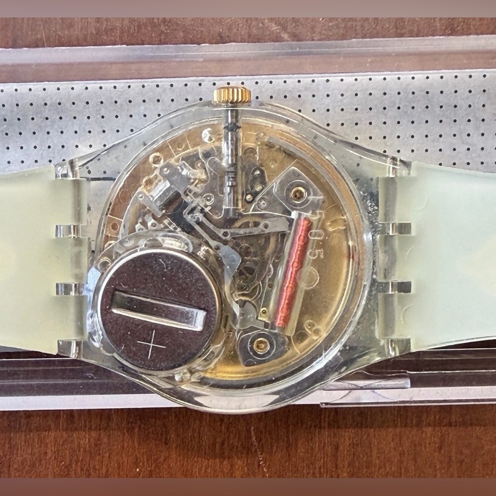1991 Swatch Swiss Made GK140-Blue Anchorage New Old Stock Original Case - Picture 4 of 9